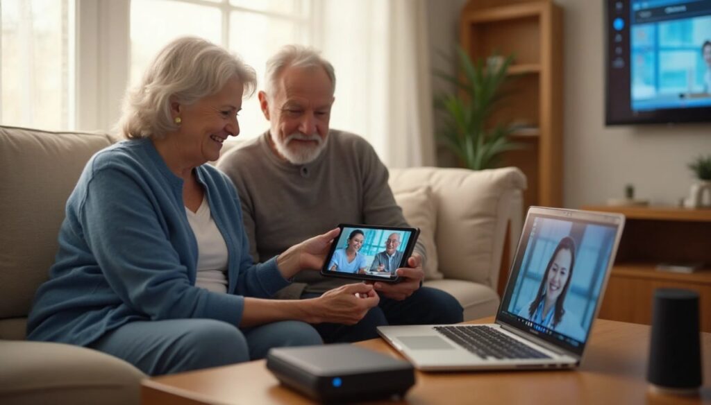Pensioner broadband and video calls