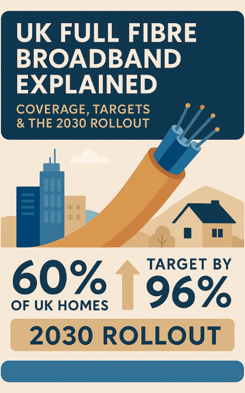 Full Fibre Broadband UK 2025: Coverage, Targets & Rollout