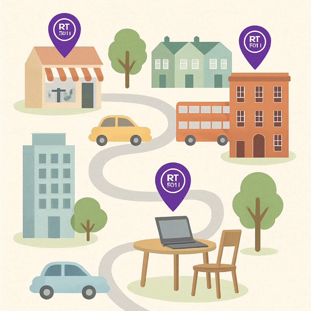 Illustration of BT Hotspot locations