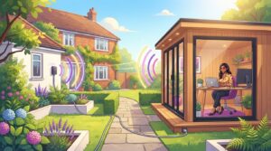Broadband for garden offices: choose wired or wireless by distance and use