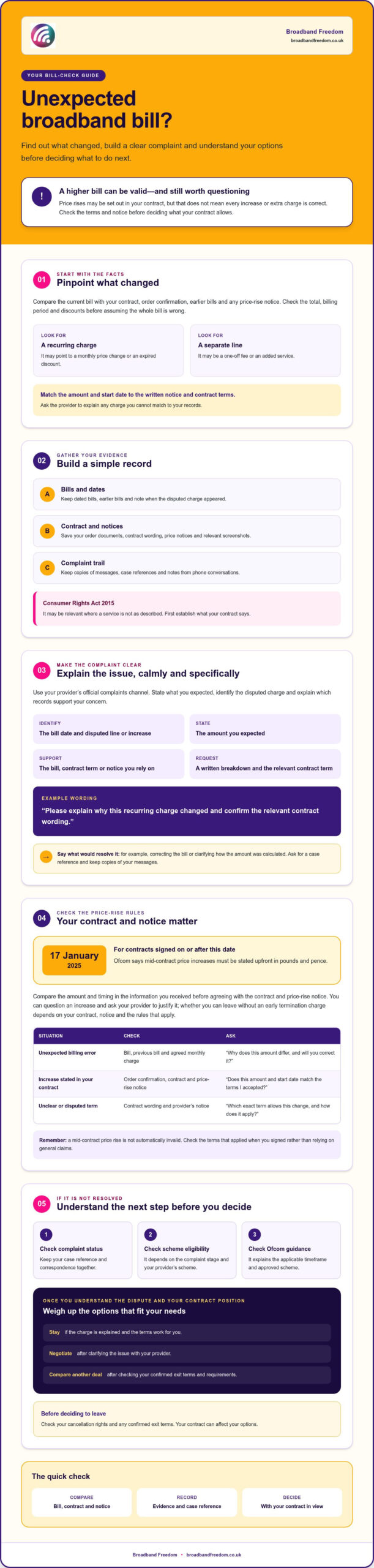 How to Dispute a Broadband Bill in the UK: Your 2026 Guide